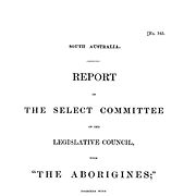 Report of the Select Committee of the Legislative Council upon the Aborigines 1860